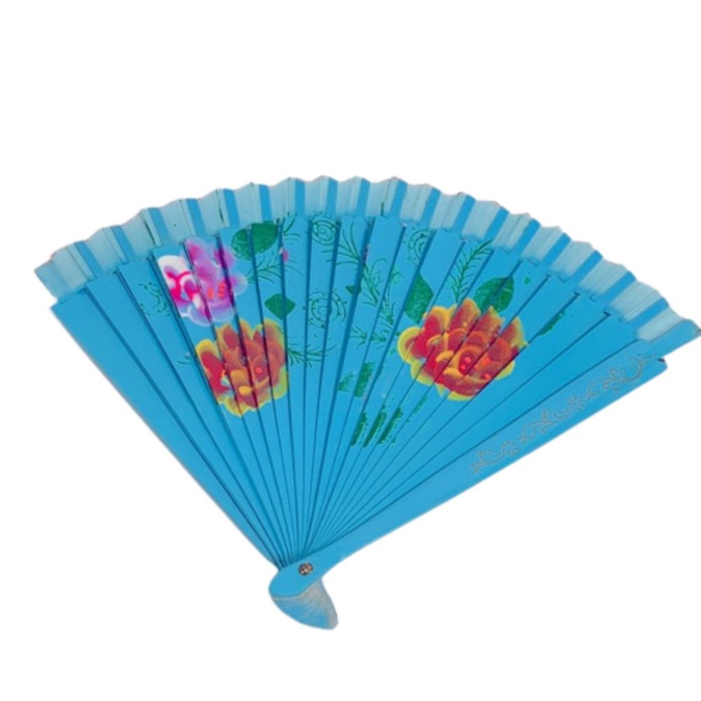 Floral Patterned Hand Fans - Picture 3 of 6